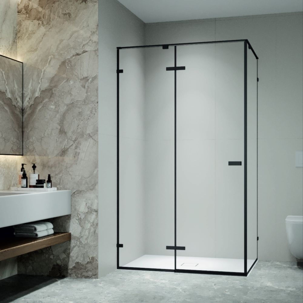 Душевой уголок с распашной дверью на петлях - RGW SV-040B (Прозрачное, 1000x900)