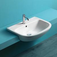 SIMAS Lavabi d'arredo Раковина полувстроенная 67х46см PAOLA с 1 отв под смеситель и двумя намеченными, цвет белый