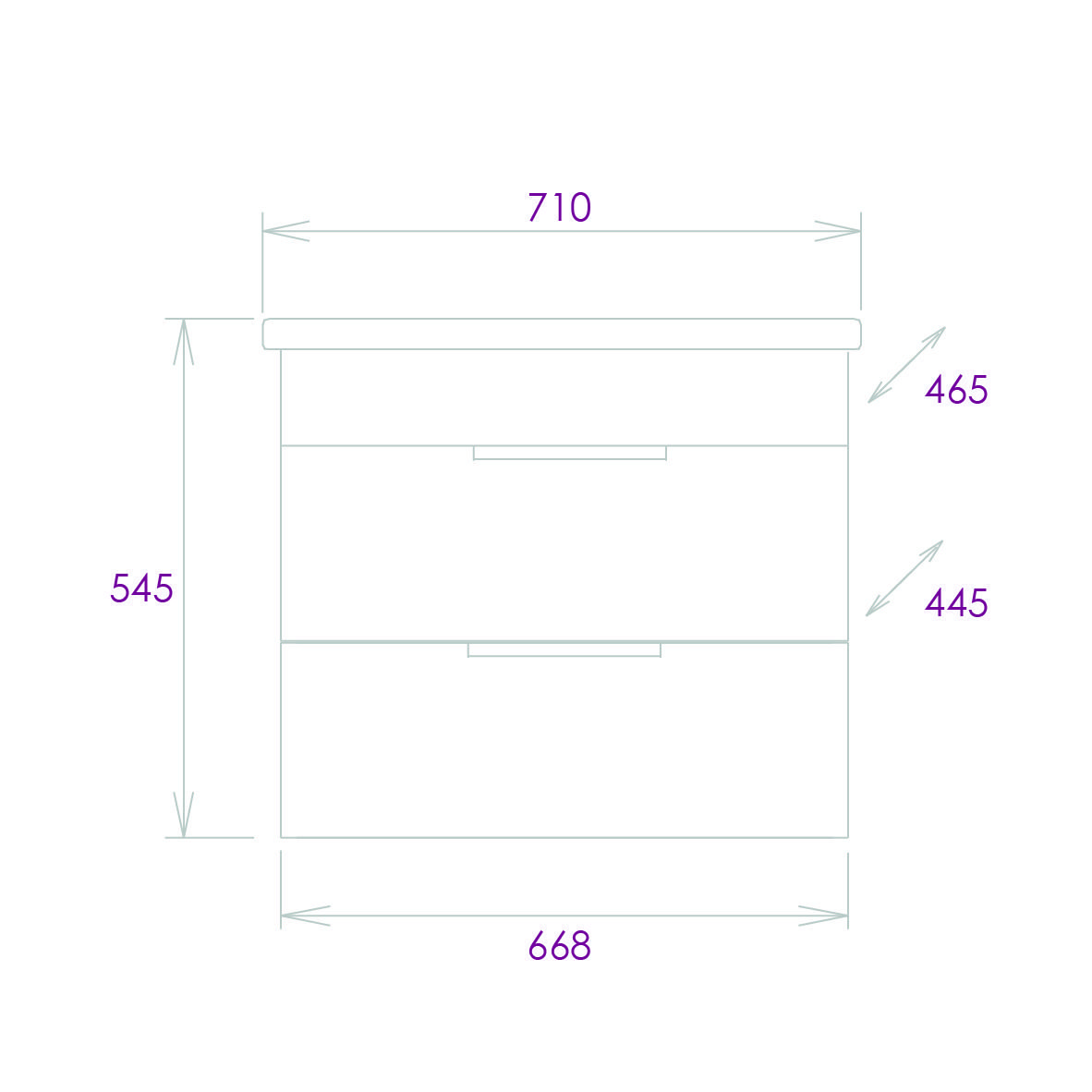 Тумба Onika Легран 70 подвесная, дуб галифакс (ум. Фостер 70)