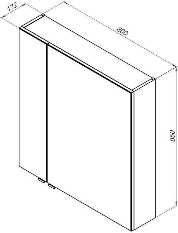 Зеркальный шкаф Aquanet Алвита New 80 Белый матовый Зеркальный шкаф Aquanet Алвита New 80 Белый матовый