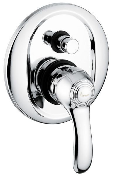 Emmevi Harmony, встраиваемый в стену однорычажный смеситель для душа на 2 выхода, с кнопочным дивертером, цвет хром