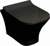 Унитаз Cerutti SPA 2615E Matt Black 7506 подвесной с сиденьем Микролифт Унитаз Cerutti SPA 2615E Matt Black 7506 подвесной с сиденьем Микролифт