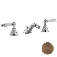 CISAL Arcana Toscana Смеситель для биде на 3 отверстия с донным клапаном, цвет бронза