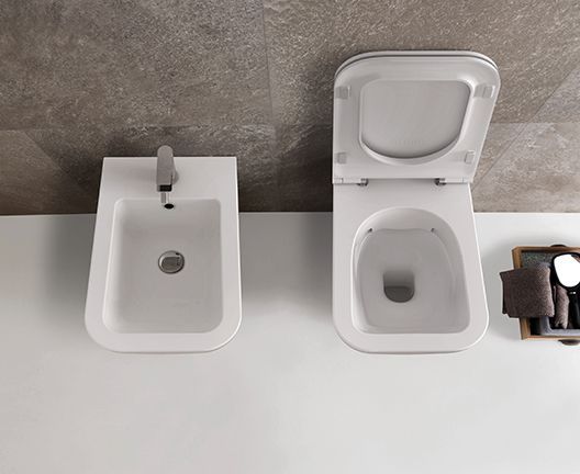 GLOBO Stone Сиденье для унитазов 52см STS03/ST004/STS05/ST002, цвет белый (микролифт)