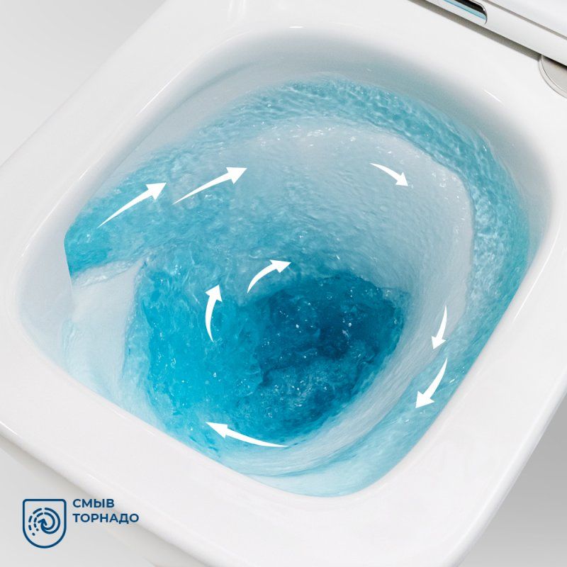 ARDENTE-TOR Чаша унитаза подвесного безободкового, смыв TORNADO P-trap BB520CH-TOR, артикул BB520CH-TOR