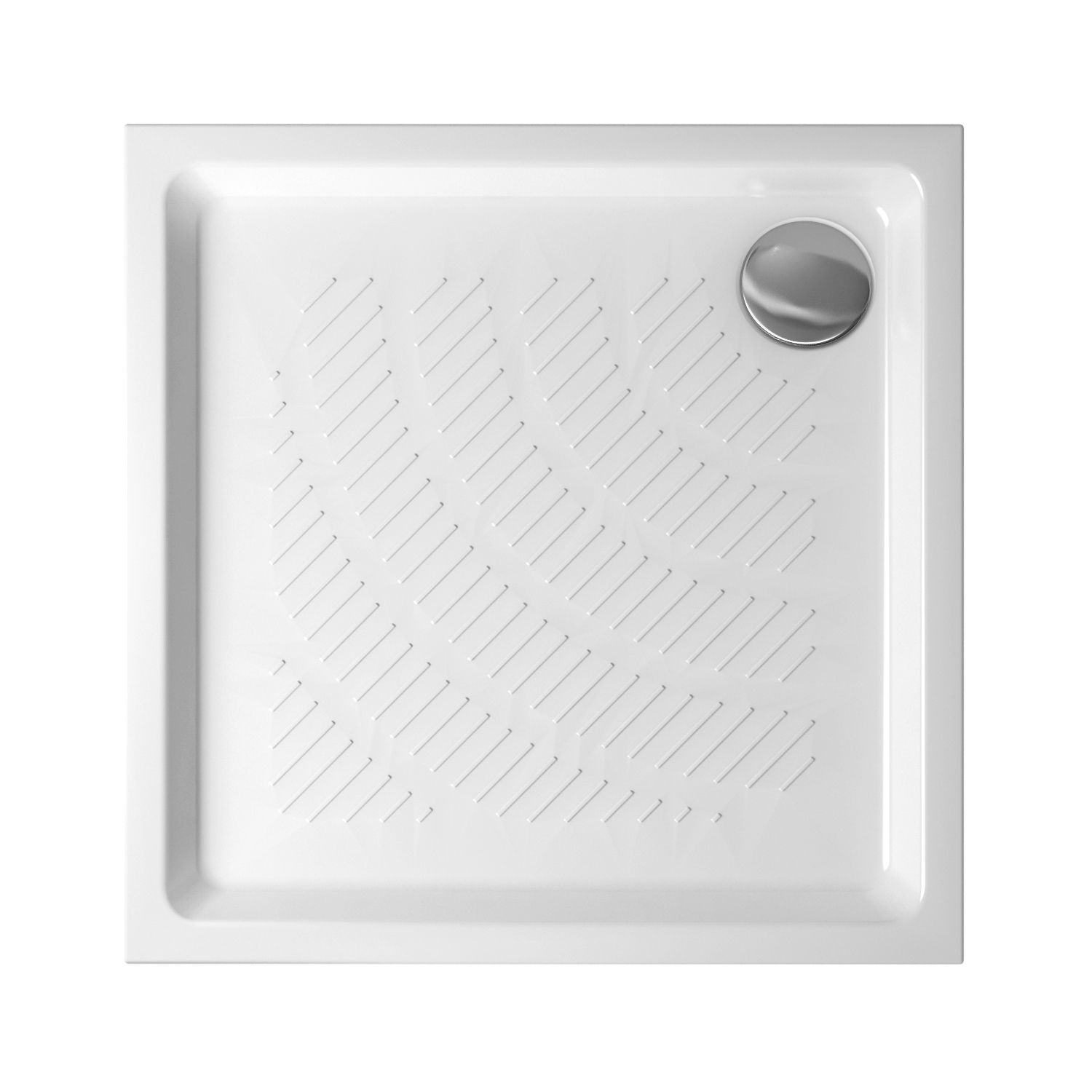 Комплект квадратного душевого поддона с сифоном Lavinia Boho Rock 3707490S, 90 х 90 см