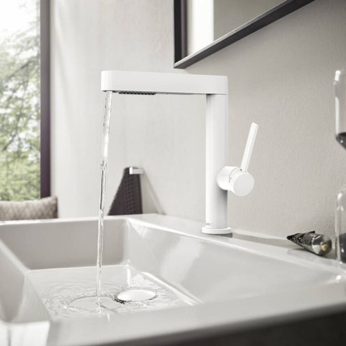 Смеситель для раковины, Hansgrohe, Finoris, тип открывания воды-однорычажный, тип регулирования воды-керамический узел смешивания, отверстия для монтажа-1, высота, мм-258, вынос излива, мм-204, с вытяжным душем, донный клапан-есть, тип подводки-гибкий, ст Смеситель для раковины, Hansgrohe, Finoris, тип открывания воды-однорычажный, тип регулирования воды-керамический узел смешивания, отверстия для монтажа-1, высота, мм-258, вынос излива, мм-204, с вытяжным душем, донный клапан-есть, тип подводки-гибкий, ст