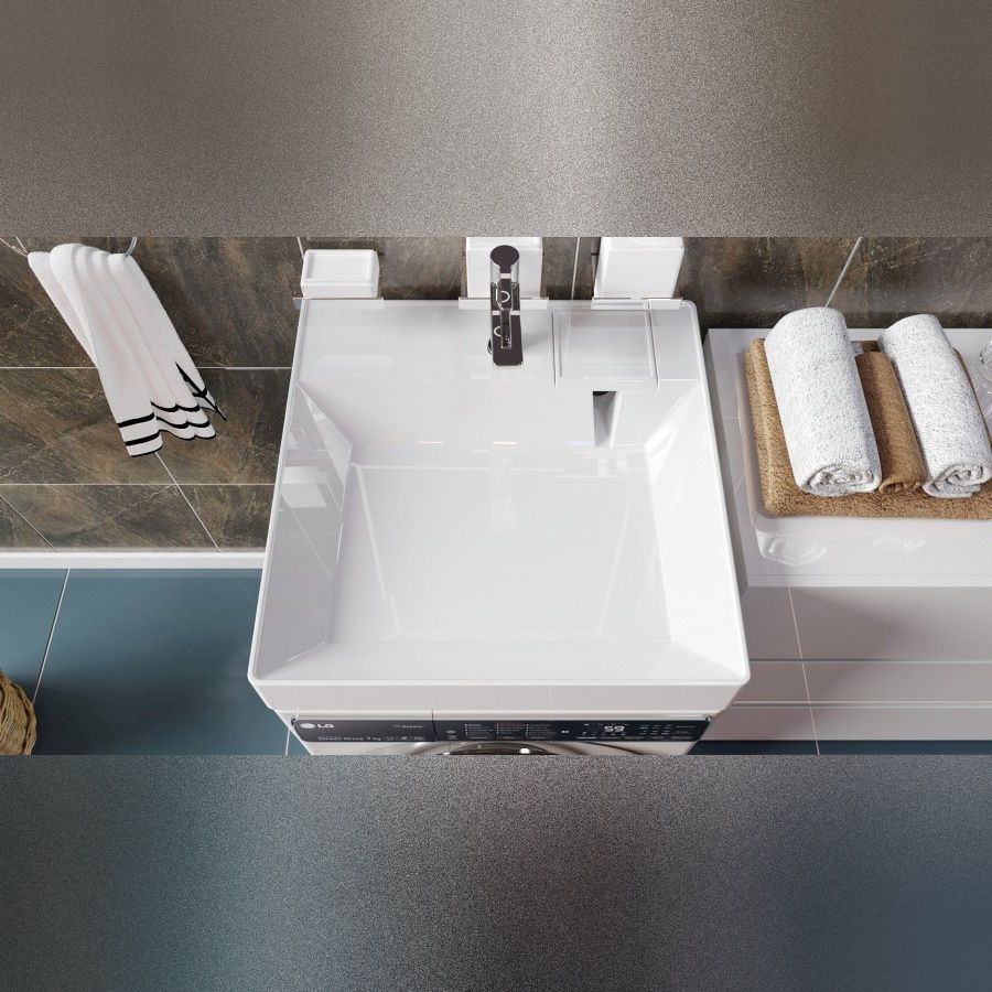 Раковина над стиральной машиной Maretti KA13SM12-844, белая, артикул KA13SM12-844