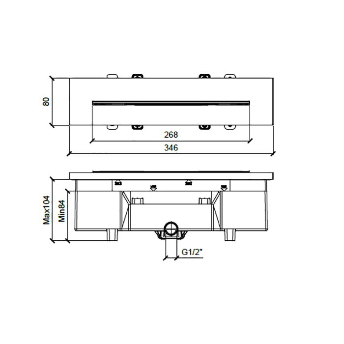 ALMAR WATERFALL WALL BUILT-IN Излив настенный 350×80 мм, "водопад" цвет Copper 316 Brushed PVD ALMAR WATERFALL WALL BUILT-IN Излив настенный 350×80 мм, "водопад" цвет Copper 316 Brushed PVD