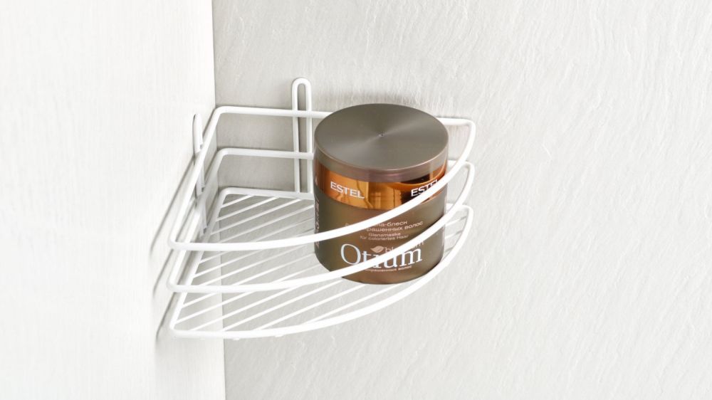 Полка Fixsen угловая одноэтажная белая (FX-710W-1), артикул FX-710W-1