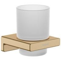 Стакан, Hansgrohe, AddStoris, одинарный, ширина, мм-81, глубина, мм-91, высота, мм-94, настенный, материал стакана-стекло матовое, материал держателя-металл, цвет держателя-шлифованная бронза Стакан, Hansgrohe, AddStoris, одинарный, ширина, мм-81, глубина, мм-91, высота, мм-94, настенный, материал стакана-стекло матовое, материал держателя-металл, цвет держателя-шлифованная бронза