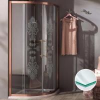 SAMO Impero 1/4 круга  96.5-99,5х200, R55, профиль и ручки бронза BRX, стекло прозрачное+starclean