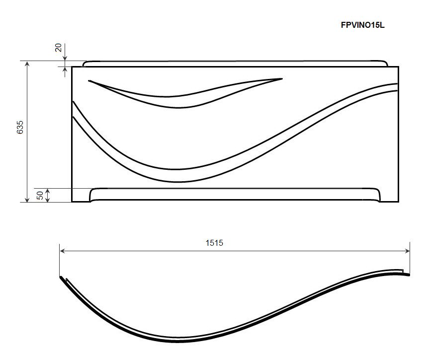Фронтальная панель TIMO (FPVINO15L), артикул FPVINO15L