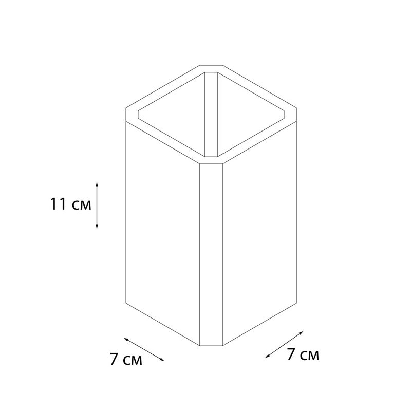 Стакан для ванной комнаты FIXSEN TEXT FX-230-3, белый/черный, артикул FX-230-3