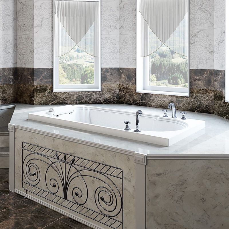 Акриловая ванна Radomir Fra Grande Анабель 170x85 встраиваемая без гидромассажа Хром