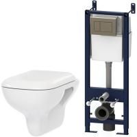 Комплект унитаза с инсталляцией AM.PM Like IS3801700 с сиденьем Микролифт и клавишей смыва Хром Комплект унитаза с инсталляцией AM.PM Like IS3801700 с сиденьем Микролифт и клавишей смыва Хром