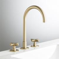 Fantini Icona Classic Смеситель для раковины, 3 отв., с нажимн. донным клапаном, излив 160мм, цвет: Matt British Gold PVD Fantini Icona Classic Смеситель для раковины, 3 отв., с нажимн. донным клапаном, излив 160мм, цвет: Matt British Gold PVD