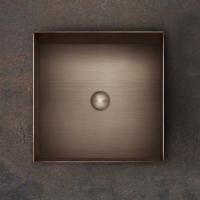 GESSI 316 Раковина 400x400 мм., для установки на столешницу, без перелива, нержавеющая сталь, цвет Copper Brushed PVD