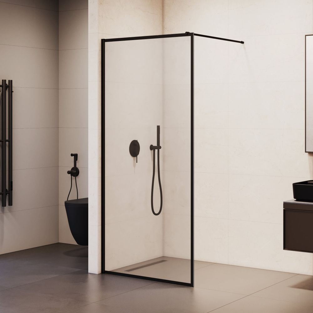 Душевая перегородка RGW WA-012B (Рисунок - черный принт, 900)