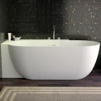 KNIEF Lotus Ванна отдельностоящая левая ,из материала Stone 190х95х63 см, перелив щелев, в левый угол, цвет белый матов