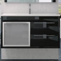 Тумба с раковиной SanVit Новелла Lux New 100 knovelp100 в цвете Ral подвесная Черный глянец Тумба с раковиной SanVit Новелла Lux New 100 knovelp100 в цвете Ral подвесная Черный глянец