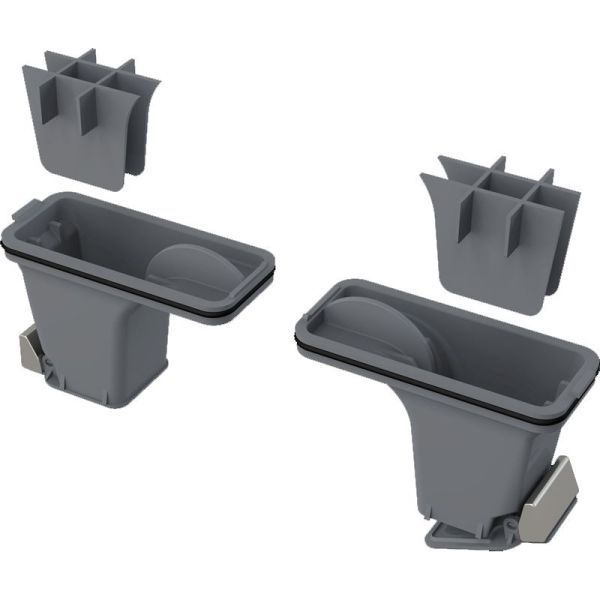 Гидрозатвор Alcaplast P095 для душевого лотка комбинированный Серый