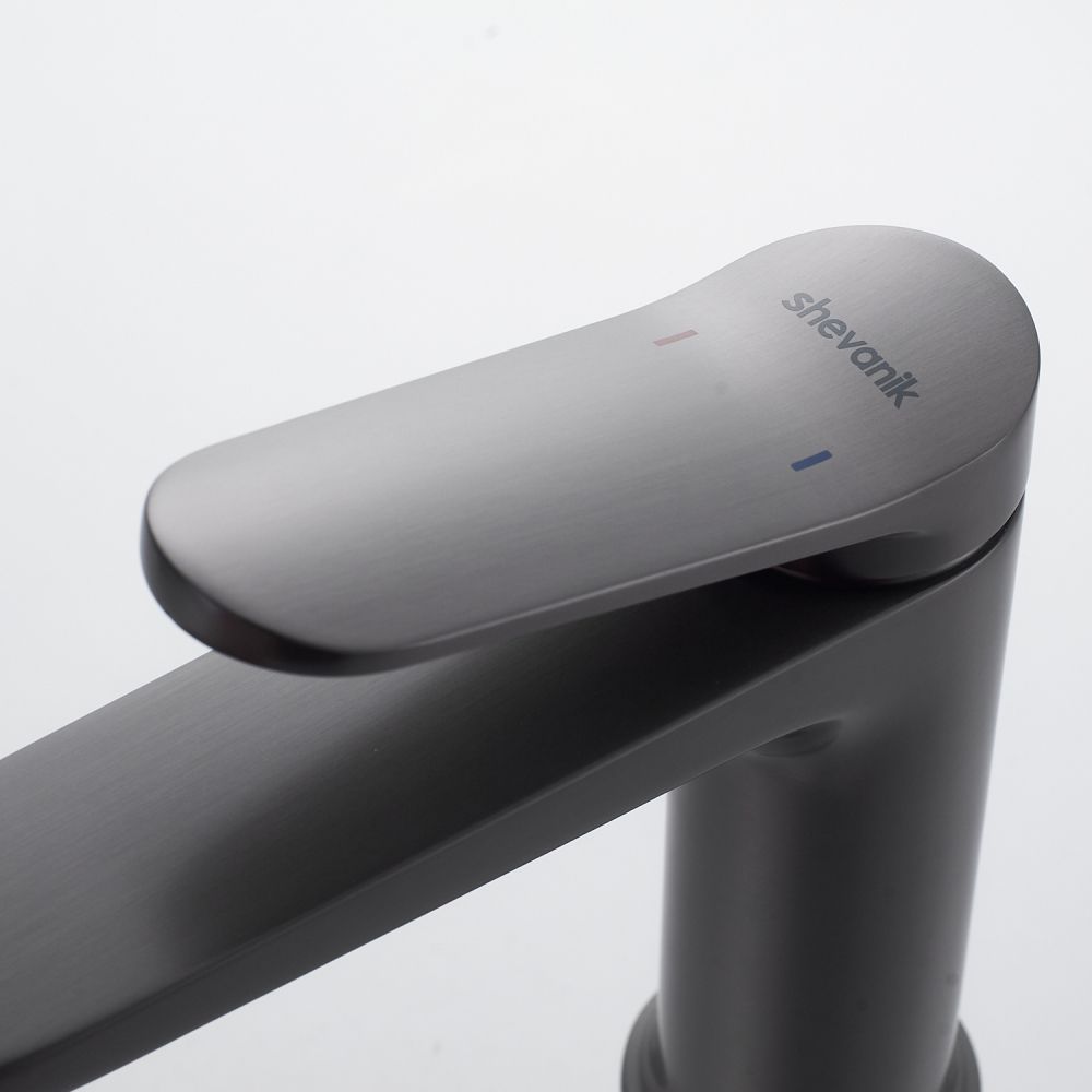 Смеситель для раковины Shevanik S4301T, оружейная сталь