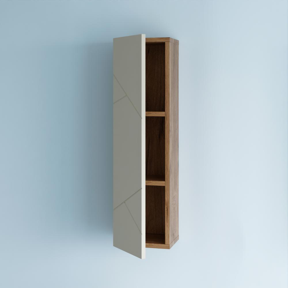 Шкаф навесной с дверью Бриклаер КРИСТАЛЛ 20 см, латте