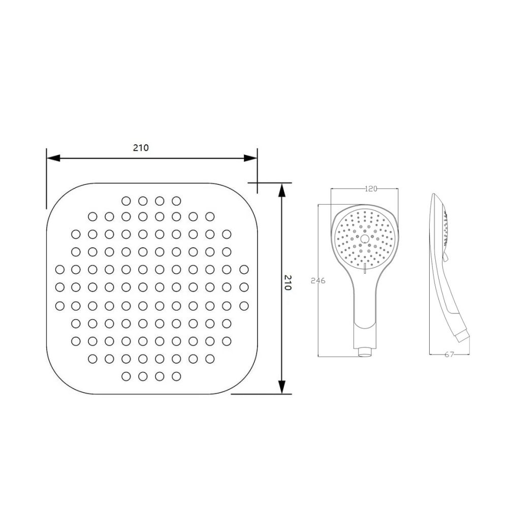 Душевой гарнитур G.Lauf UST-1080, хром