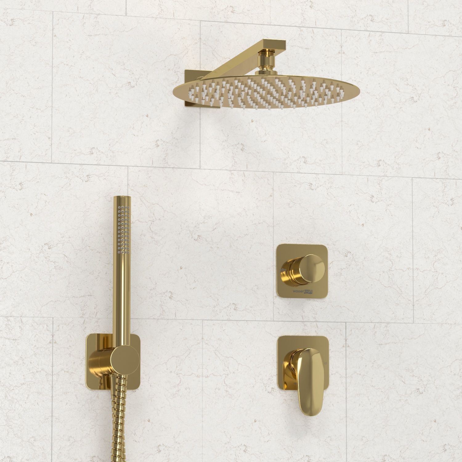 A2151.277.183.208.280.197.281  Встраиваемый комплект для душа с верхней душевой насадкой и лейкой