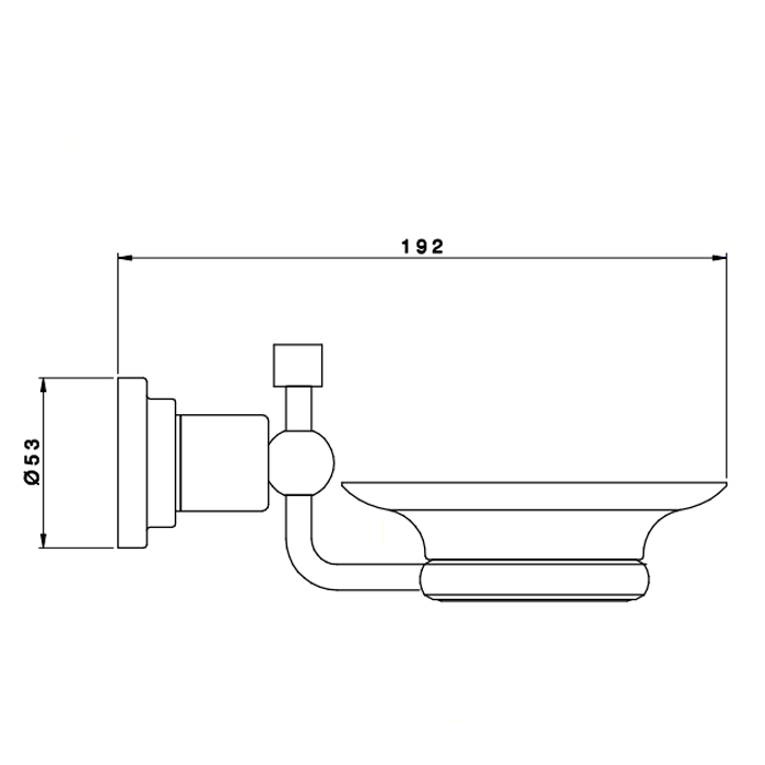 Nicolazzi Monte Croce Мыльница, цвет: хром/белый