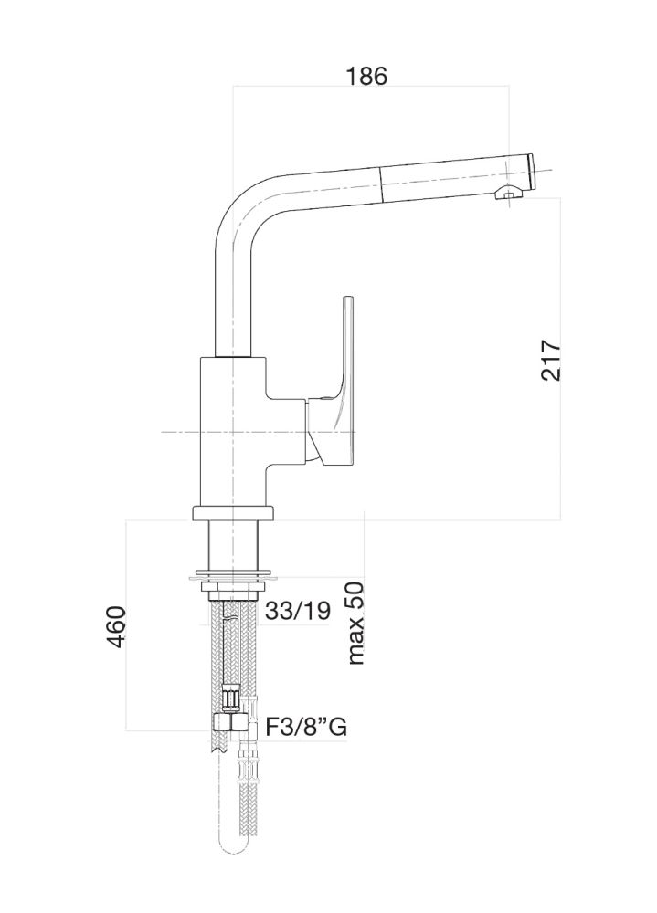 Смеситель для кухни Fiore KYMA 75CR5499, хром, артикул 75CR5499