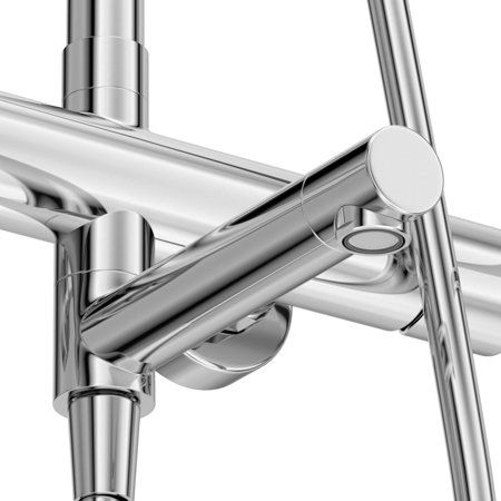 RELAX-CVD-NOP Душевая стойка со смесителем и изливом, черный матовый, артикул RELAX-CVD-NOP