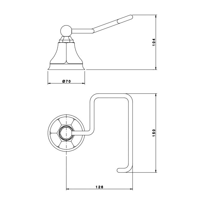 Nicolazzi Teide Держатель для туалетной бумаги, цвет: Gold Brass