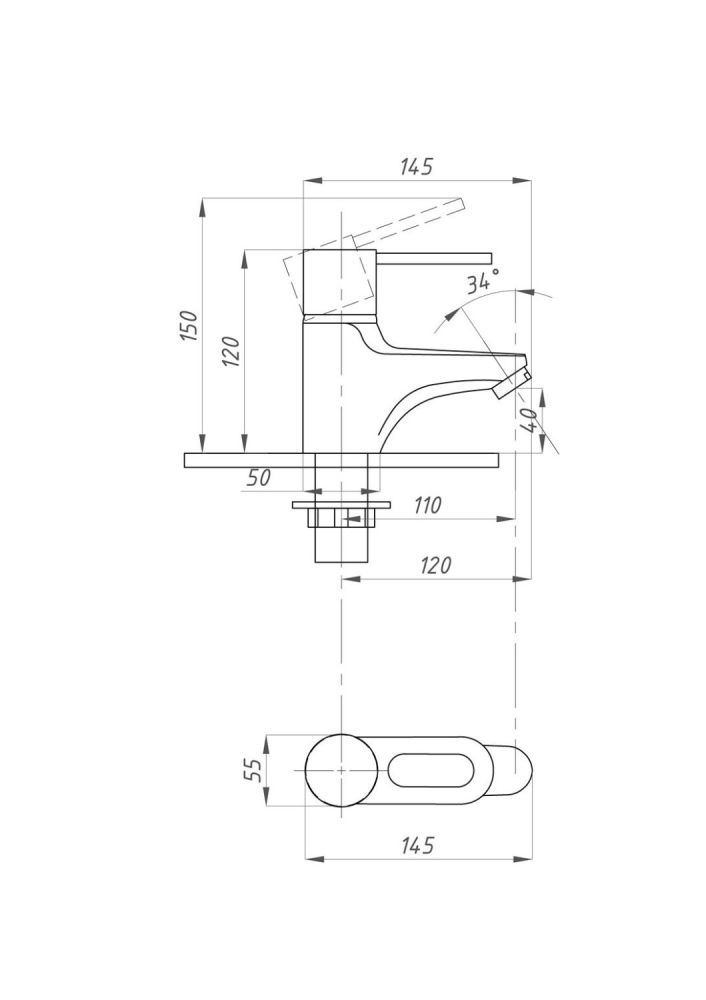 Смеситель для раковины ПСМ-ПРОФСАН PSM-740-008 ПЛЮС тип См-УмОЦБА, артикул PSM-740-008