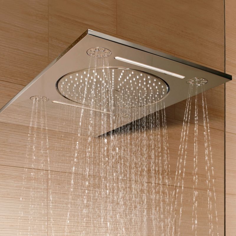 Верхний душ GROHE Rainshower F-series, 3 режима, 381х60 мм, хром (27938001) Верхний душ GROHE Rainshower F-series, 3 режима, 381х60 мм, хром (27938001)