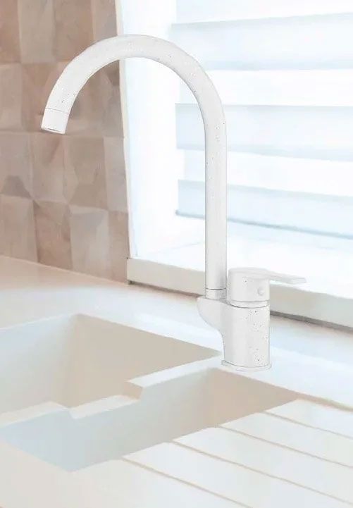 Смеситель для кухни GPD Atros MTE65-BG Белый