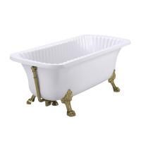 OLIVIA Ванна 174x83хH66 см. белая, на лапах "LEONE" LUX, слив/перелив бронза