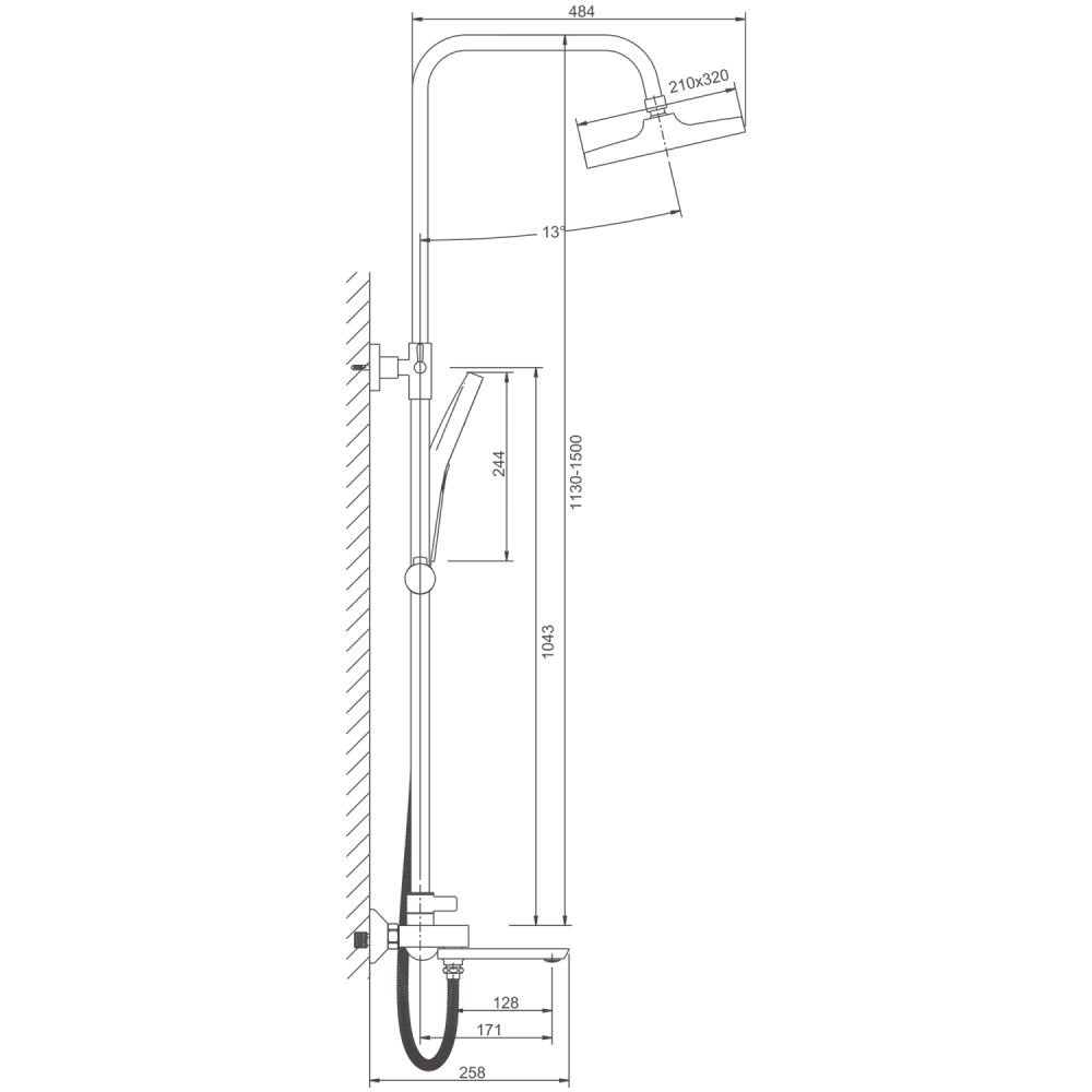 Душевая система BELZ B24672, хром, артикул B24672