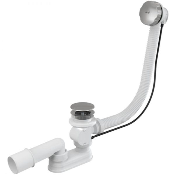 Слив-перелив Alcaplast A55KM-80 полуавтомат Белый Хром