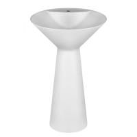 Gessi Cono Раковина напольная из Cristalplant d 46 H 900 мм,без перелива, с 1 отв. под смес, слив в стену, с сифоном и донным клап, цвет матовый белый Gessi Cono Раковина напольная из Cristalplant d 46 H 900 мм,без перелива, с 1 отв. под смес, слив в стену, с сифоном и донным клап, цвет матовый белый