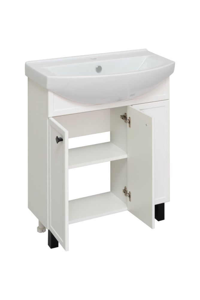 Тумба Runo Римини 75 белая под умывальник 00-00001183 (Best 75) (00-00001255), артикул 00-00001255