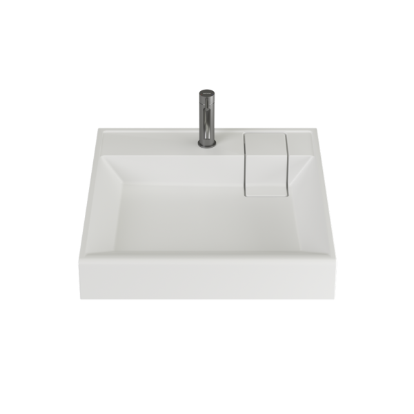 Раковина над стиральной машиной Ceramicanova Квадрат (Quattro) 600x600x123 мм, с кронштейнами, белый, арт. CN0101
