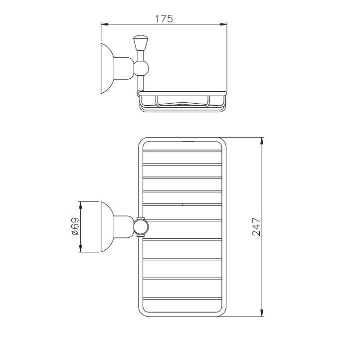 Nicolazzi Cristallo Di Rocca Полочка-решетка подвесная, цвет: золото