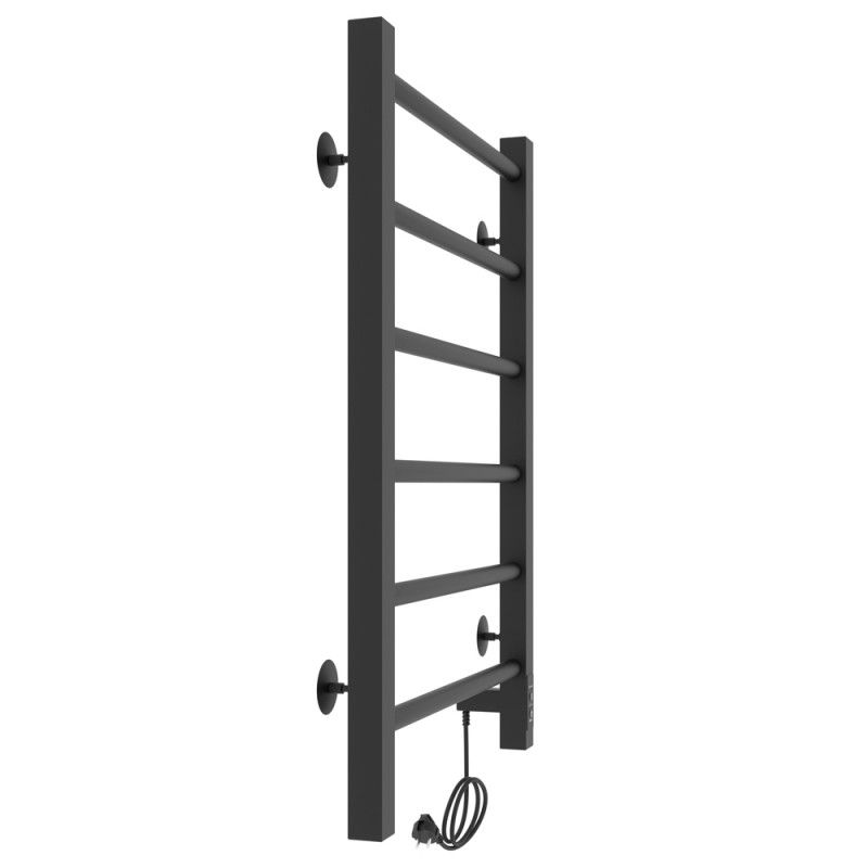 Полотенцесушитель электро "Феличия ЧКЧ6 400х600", черный муар, правый