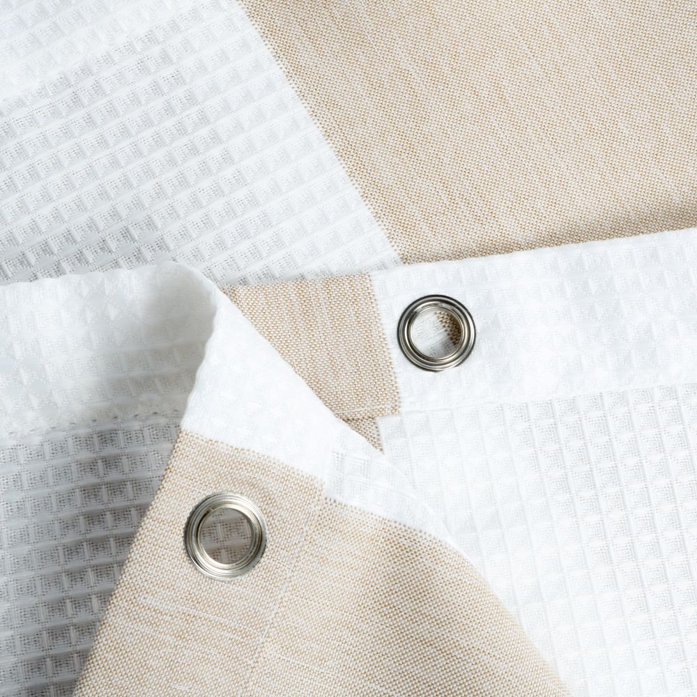 Штора для ванной комнаты FIXSEN VAFEL FX-5020A, белый/бежевый, артикул FX-5020A