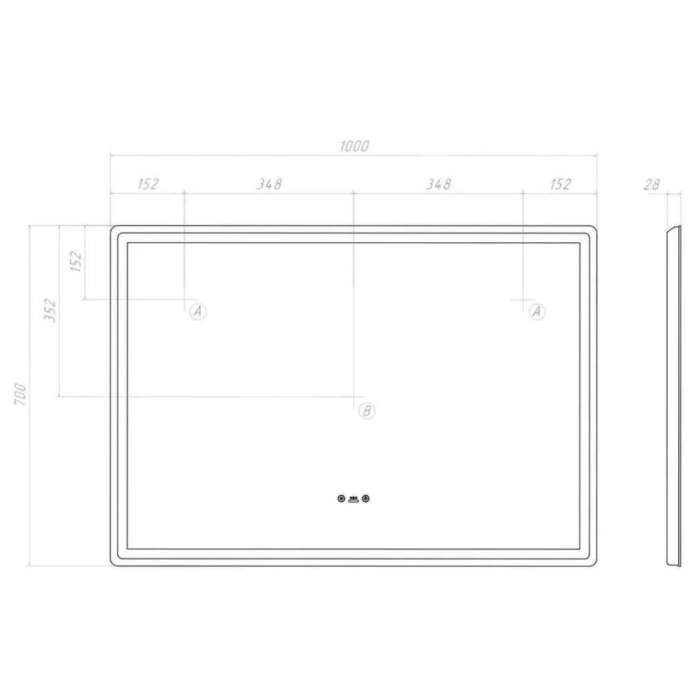 Зеркало VIGO Geometry Step 1000, артикул 235