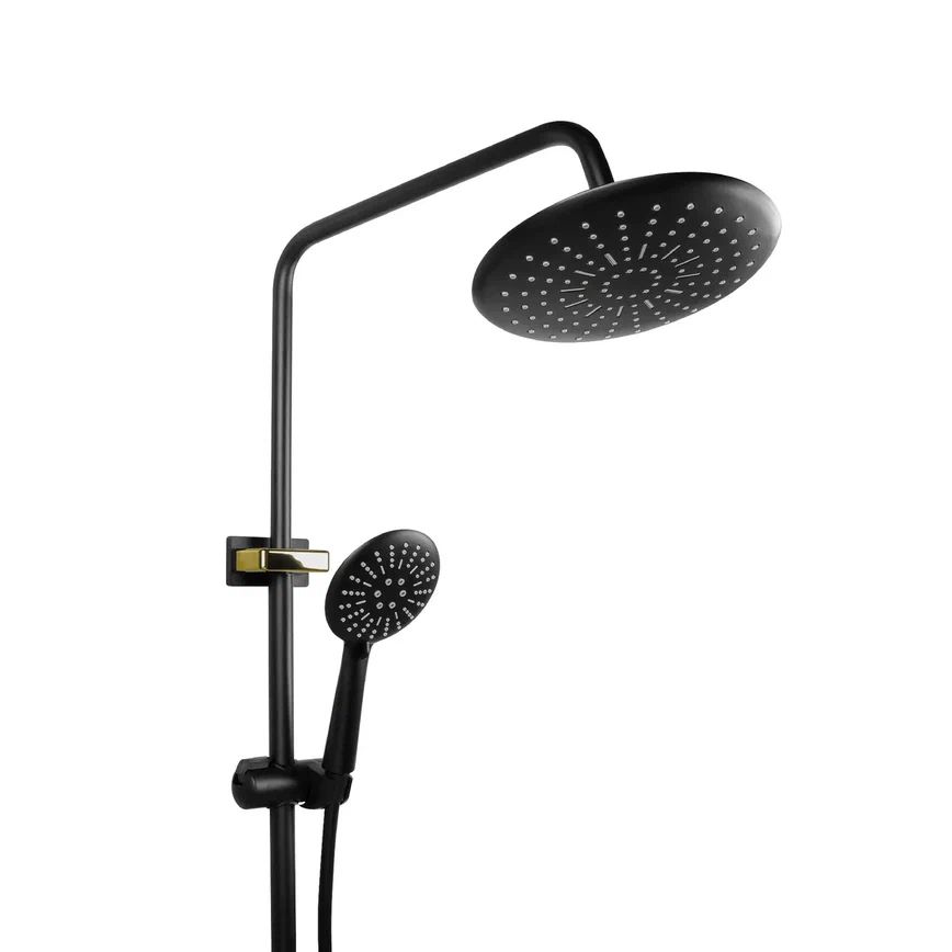 Душевая система Fixsen LINE FX-9200B, черная+золото, артикул FX-9200B