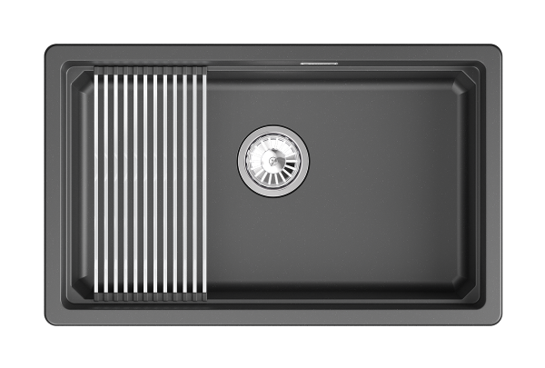 Кухонная мойка GRANULA кварц (7303iU, ШВАРЦ)