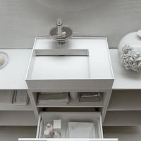 Laufen Kartell Раковина 600х460х120мм без перелива, с 1 отв. под смеситель, со скр сливом, полка справа, цвет: белый